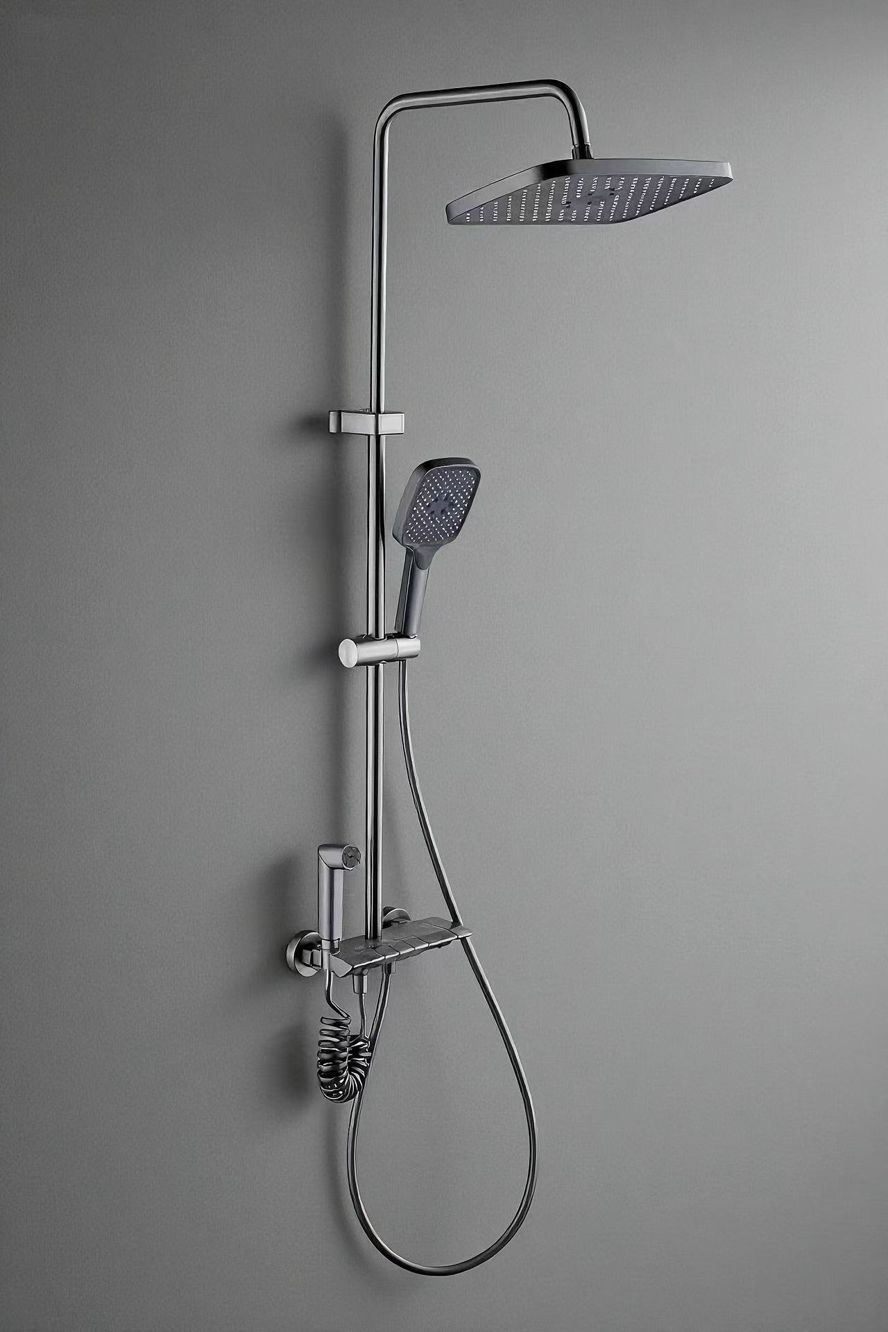 Four-Mode Piano Key Shower Set with Spray Gun