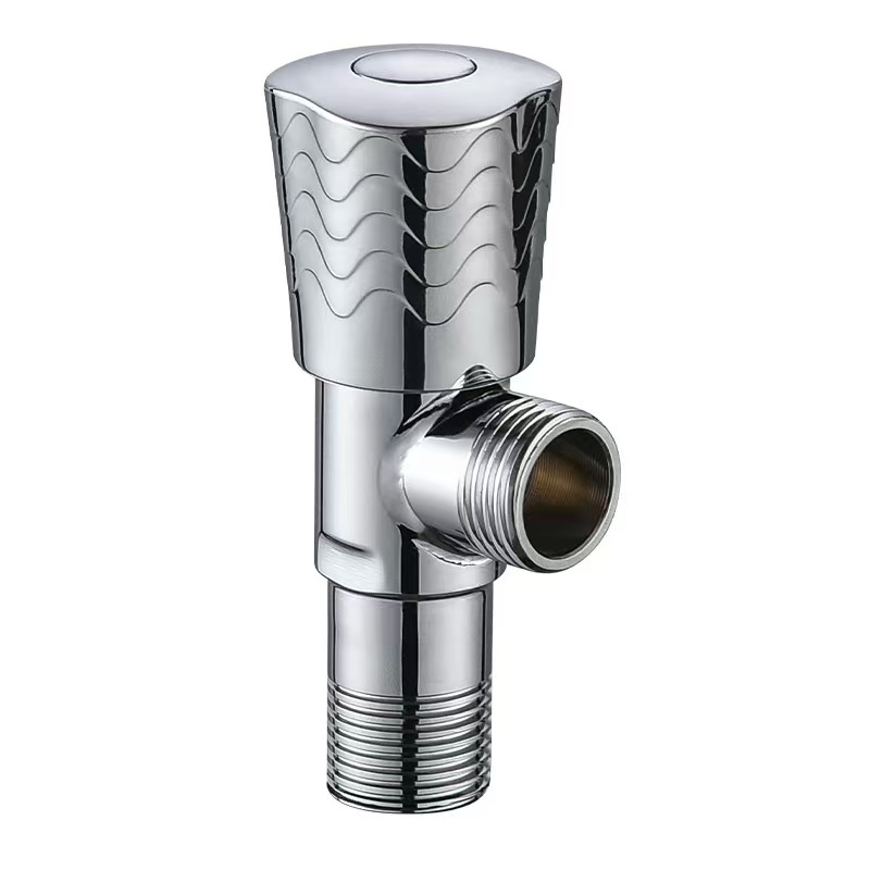 Spoguļa apdare Bright Chrome Wave Pattern Leņķa vārsts Spoguļa apdare Bright Chrome Wave Pattern Leņķa vārsts