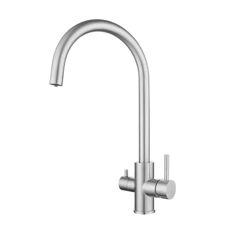 Swan Neck 3-in-1 virtuves jaucējkrāns karstam un aukstam Swan Neck 3-in-1 virtuves jaucējkrāns karstam un aukstam